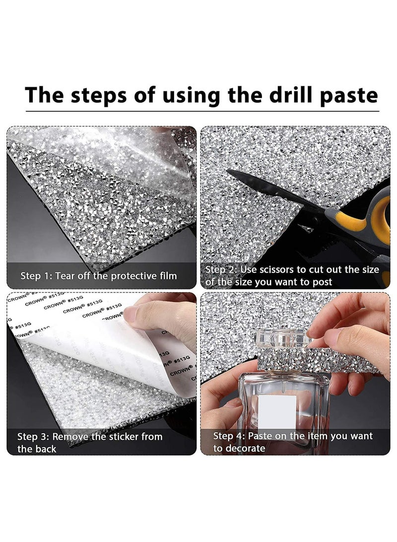 Rhinestone Sticker Sheet, Self-Adhesive Bling Crystal Stickers for Crafts, DIY Home Decor, Makeup Table, Phone, and Party Decoration (9.4" x 15.8") - Image 5