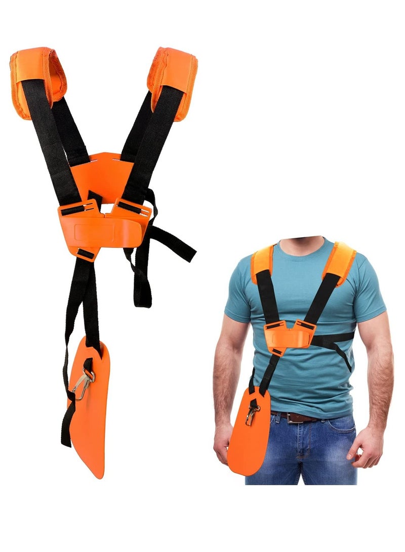 SYOSI Comfort Padded Belt Double Shoulder Strap, Adjustable Trimmer Shoulder Strap for Trimmers Brushcutters Strimmer Harness, Garden Brush Cutter Lawn Mower Nylon Belt fit for Brush Cutter Trimmer Kit  - Image 1