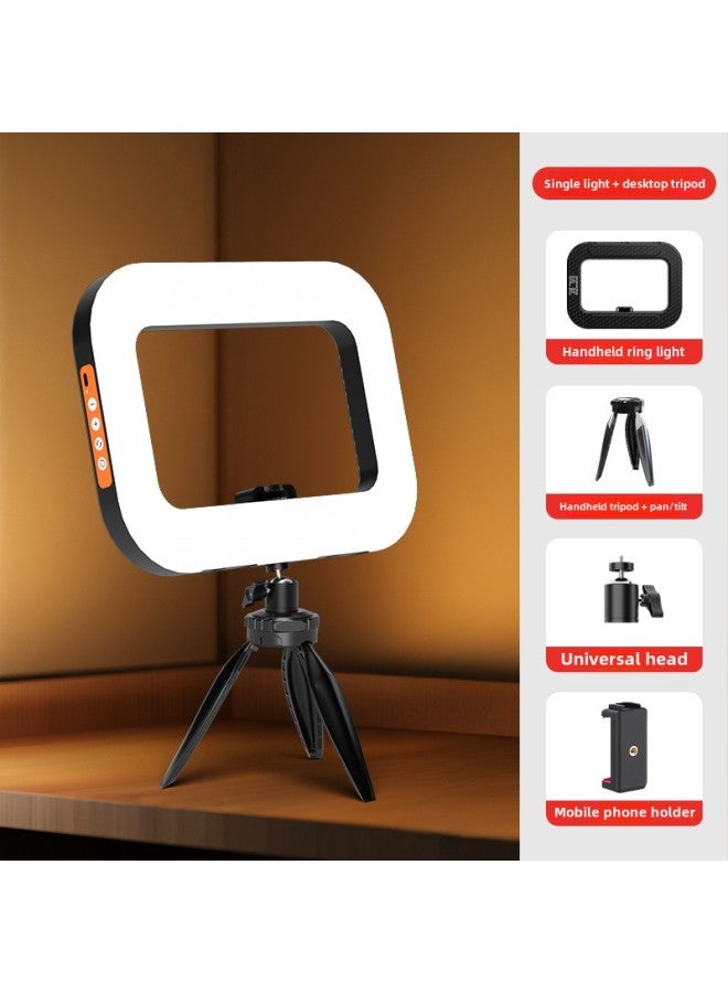 YM-200 Outdoor Charging Fill Light Desktop Live Rabbit Cage Mobile Photography Light Handheld Ring Beauty Fill Light-Light Source Color:Rechargeable Model With 2 Hours Of Battery Life  - Image 1