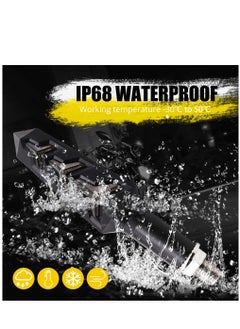 Excefore 2 قطع أضواء إشارة انعطاف دراجة نارية على شكل Y، مؤشرات خلفية LED، أضواء دراجة نارية باللونين الكهرماني والجري الأبيض، أضواء تشغيل DRL لدراجات ياماها وسوزوكي وكاواساكي والسكوتر، مقاومة للماء 12V  - Image 4
