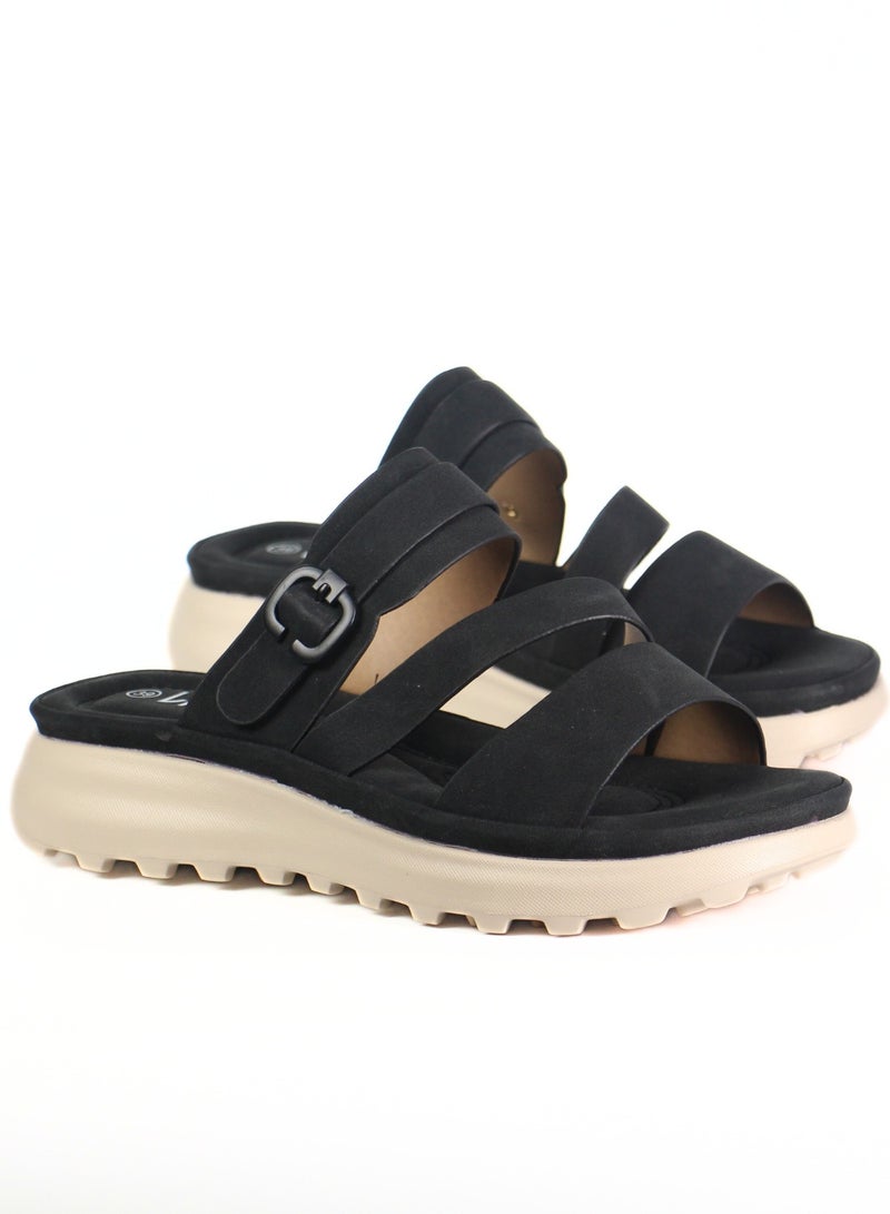 SD.Felano Women’s Flat Comfort Sandals | Soft Cushioned Footbed | Lightweight Daily Sandals | Easy Slip-On Design | Supportive Anti Slip Sole | Casual Walking Sandals For Women Everyday Wear - Image 2