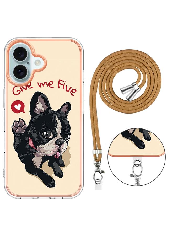 اس-توب جراب لهاتف iPhone 16 مطلي بالكهرباء من الجانبين IMD مع حبل - Image 4