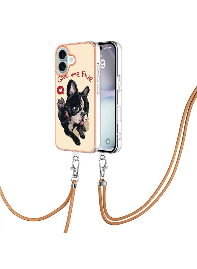 اس-توب جراب لهاتف iPhone 16 مطلي بالكهرباء من الجانبين IMD مع حبل - Image 1