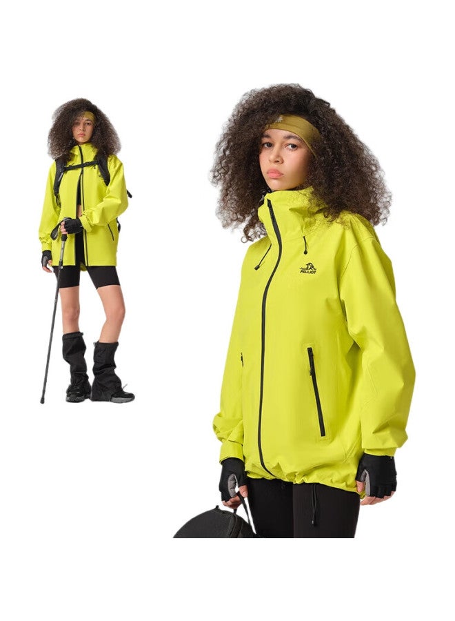 PELLIOT [Cheng Yi Same Style] Hard Shell Jacket For Men And Women, Spring And Autumn Windproof Mountaineering Coat 124101048 Black L - Image 1