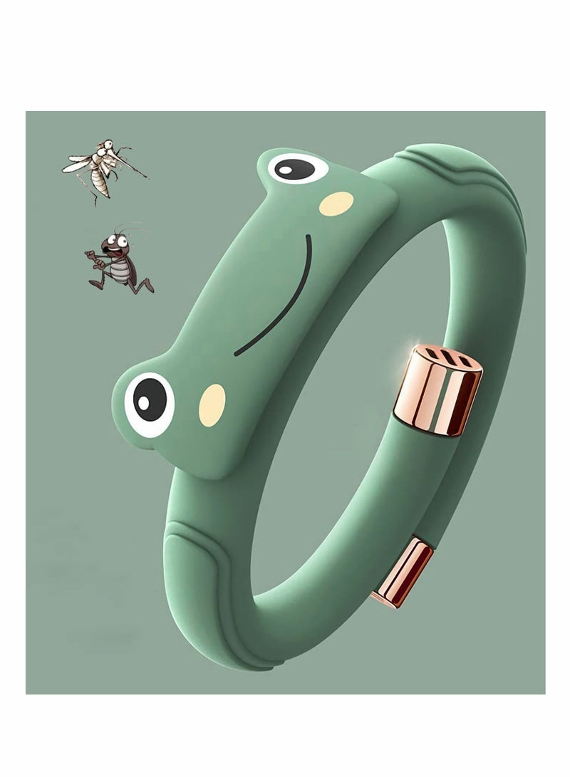 Excefore Mosquito Repellent Bracelet, Excefore Insect Repellent Bands Essential Oil Diffusion Mosquito Wristband DEET-Free Natural Plant for Babies Kids Adults (Green) - Image 1