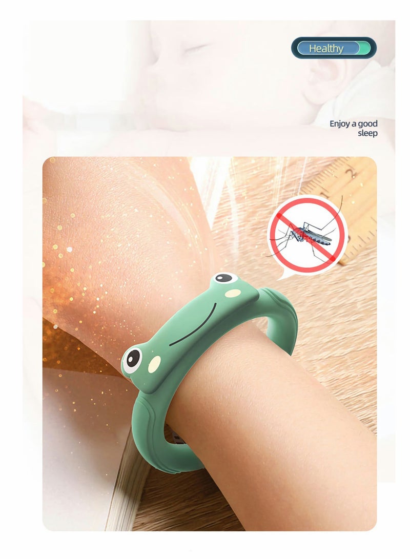 Excefore Mosquito Repellent Bracelet, Excefore Insect Repellent Bands Essential Oil Diffusion Mosquito Wristband DEET-Free Natural Plant for Babies Kids Adults (Green) - Image 4