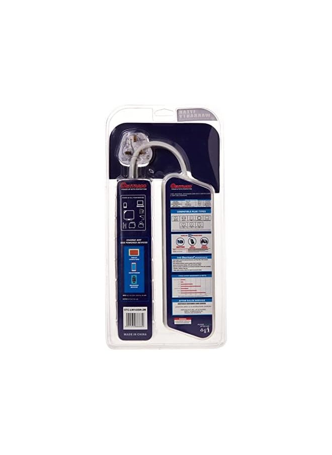 OSHTRACO Oshtraco 3 Way Switch Extension Cord with 2 Meter Wire and 2.1A USB  - Image 2