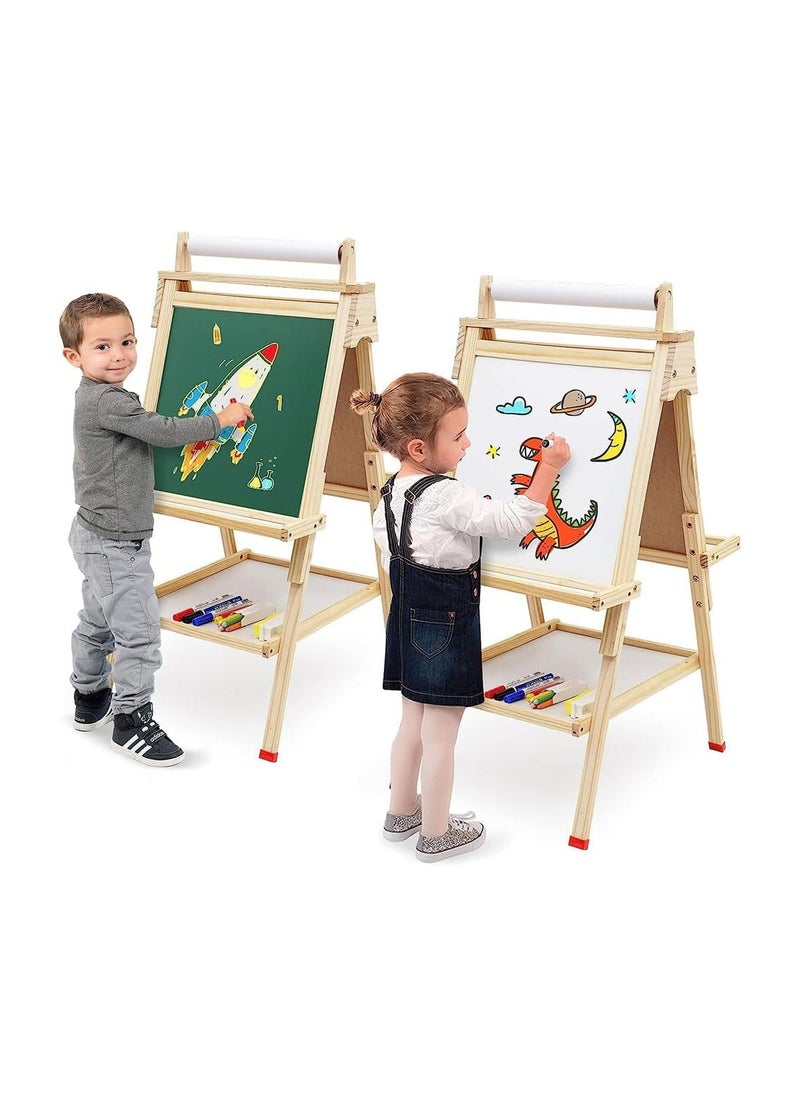 Kids Easel Wooden Art Easel Adjustable Standing Easel Double-Sided Drawing Easel - pzsku/Z456FA7AF7558B6B10995Z/45/_/1695034643/7df6ea0b-25cb-4089-9f06-cb716e45eac7