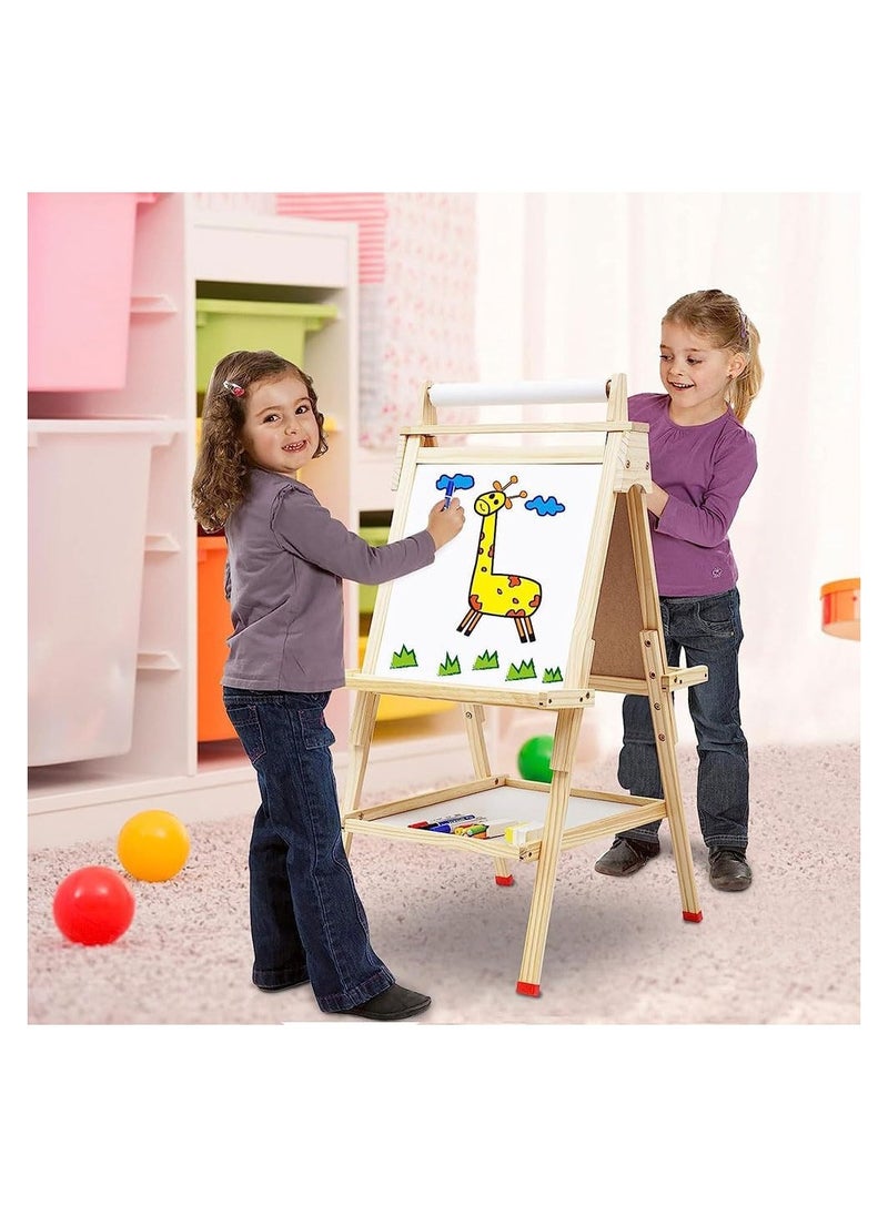 Kids Easel Wooden Art Easel Adjustable Standing Easel Double-Sided Drawing Easel - pzsku/Z456FA7AF7558B6B10995Z/45/_/1695034644/06c92b5e-8b9f-4040-bad7-619731b53312