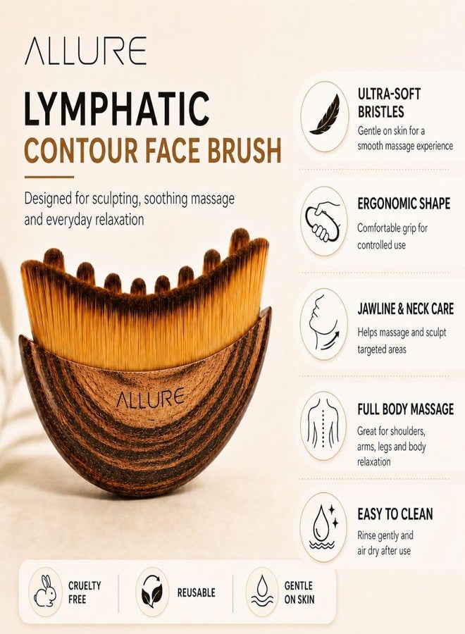 Allure Premium Lymphatic Contour Face Brush for Facial Sculpting, Jawline Definition & Skin Relaxation - Image 2