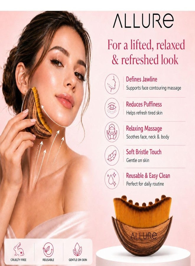 Allure Premium Lymphatic Contour Face Brush for Facial Sculpting, Jawline Definition & Skin Relaxation - Image 3