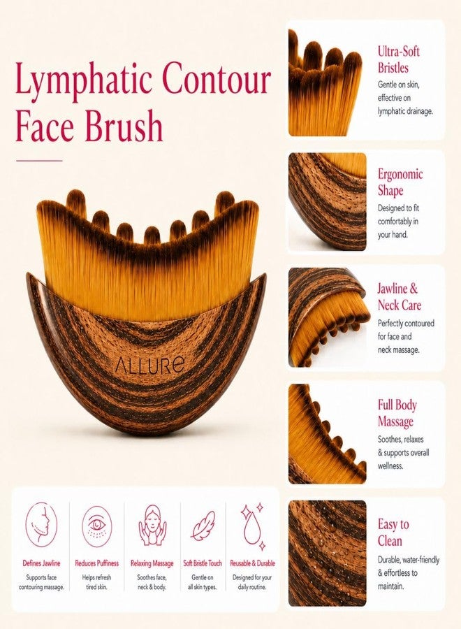 Allure Premium Lymphatic Contour Face Brush for Facial Sculpting, Jawline Definition & Skin Relaxation - Image 4