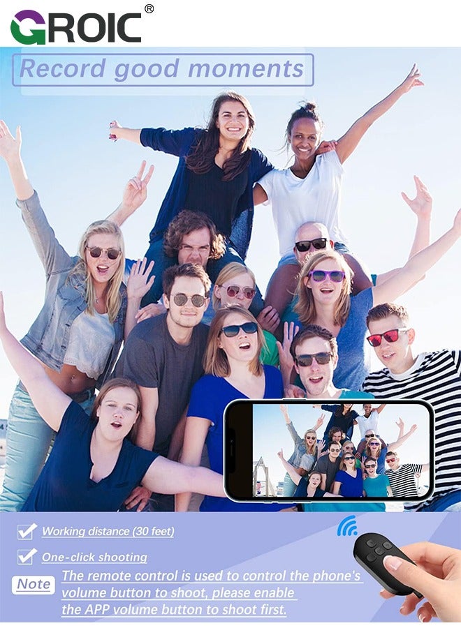 GROIC Remote Control, Bluetooth Remote Control with iPad Kindle Client Page Turner, Create Photos and Video Recording Remote, Type-C Rechargeable Bluetooth Remote for iPhone, iPad and Android - Image 5