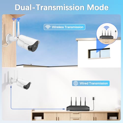 WEILAILIFE 【130° Wide-Angle & 2-Way Audio】 Outdoor Wireless Security Camera System, WiFi Video Surveillance, Home Security Cameras - Image 4