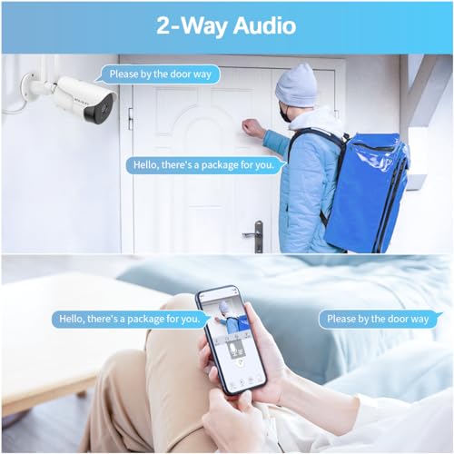 WEILAILIFE 【130° Wide-Angle & 2-Way Audio】 Outdoor Wireless Security Camera System, WiFi Video Surveillance, Home Security Cameras - Image 3