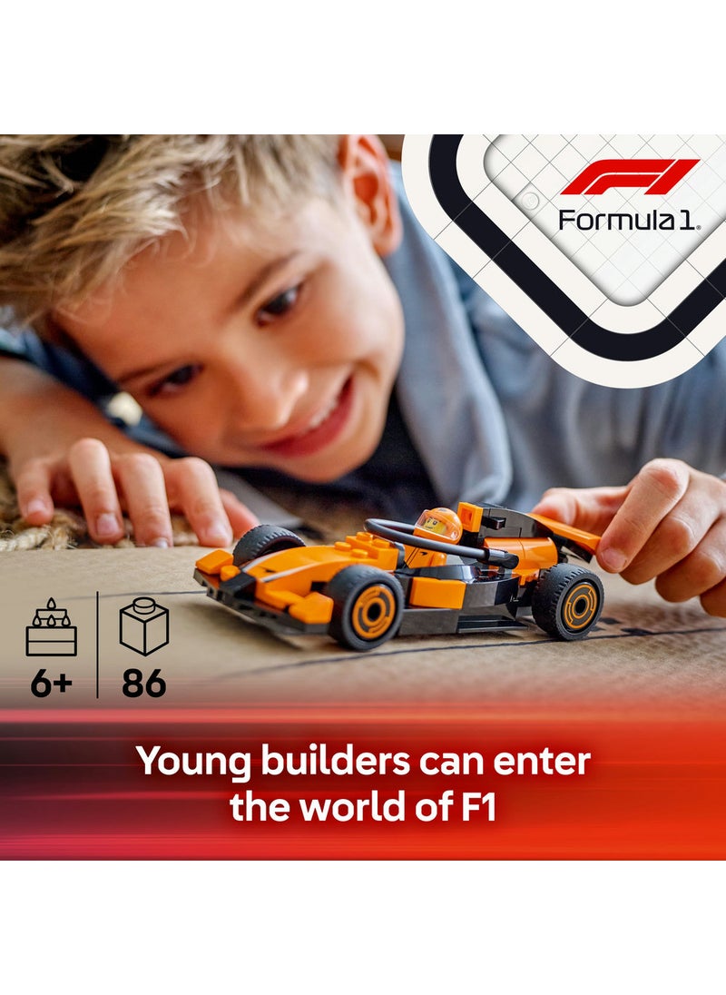 LEGO City F1® Driver with McLaren Race Car Mini Vehicle Toy Playset 60442 (86) Pieces  - Image 3