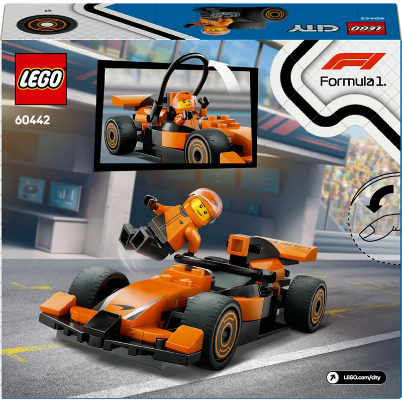 LEGO City F1® Driver with McLaren Race Car Mini Vehicle Toy Playset 60442 (86) Pieces
