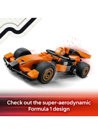 مجموعة بناء لعبة مركبة صغيرة سائق F1®‎ مع سيارة سباق McLaren من ليغو® سيتي للأطفال 60442 - view 4
