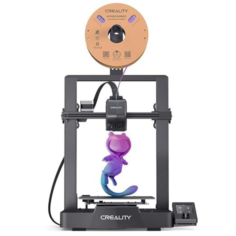 3D Printer for DIY enthusiasts, aluminum alloy frame, black finish, 250mm/s speed with CR Touch auto-leveling, Sprite direct extruder, auto-load filament, dual Z-axis, 22×22×25cm build volume - Image 1