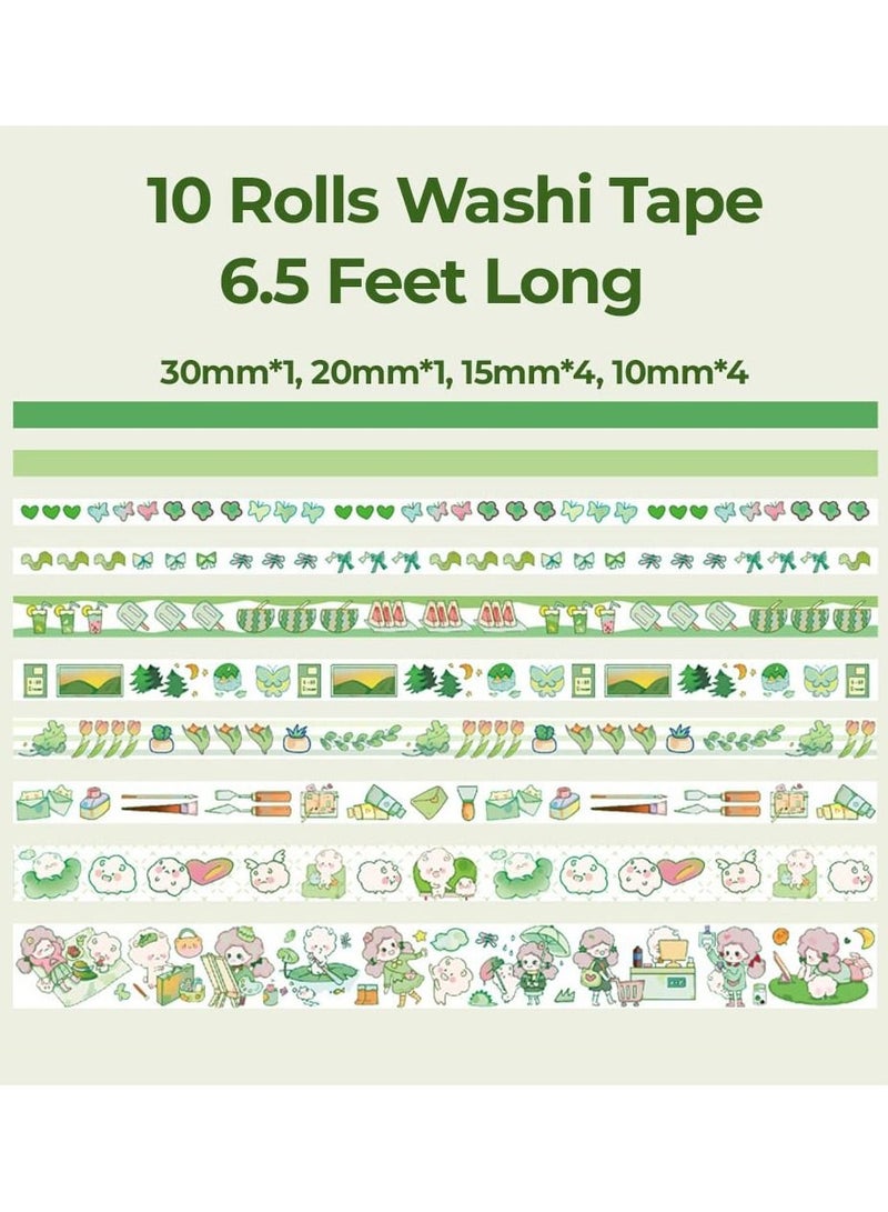 Excefore Cute Washi Tape Memo Pad Stickers Set, Gift Wrapping, Aesthetic Supplies, Planners, Bullet Journal  - Image 4