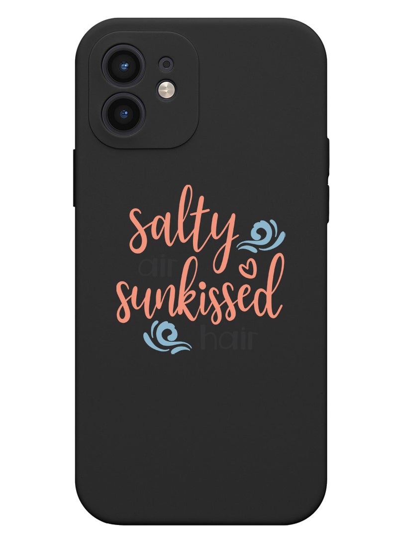 Theodor Protective Slim Fit Case Liquid Silicone Cover with Full Body Protection Anti-Scratch Shockproof Case For iPhone 12 Black  - Sarcasm copy - Image 1