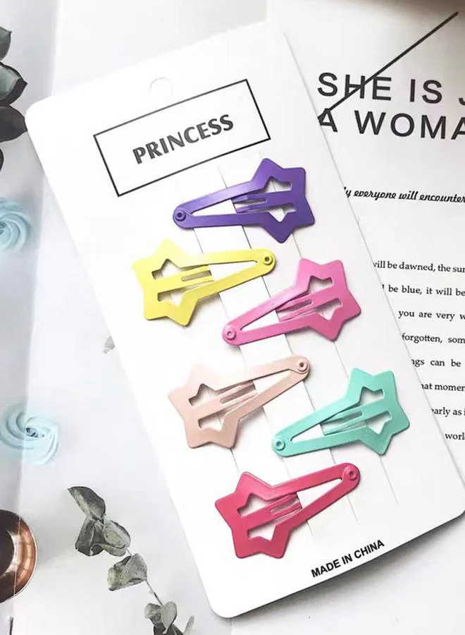 تايك تو طقم مشابك شعر شكل نجمة 6 قطع