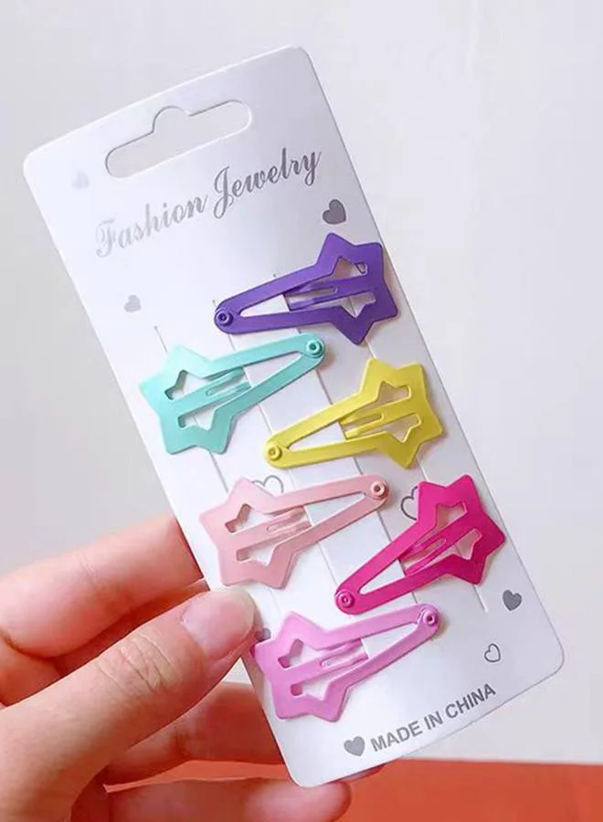 تايك تو طقم مشابك شعر شكل نجمة 6 قطع