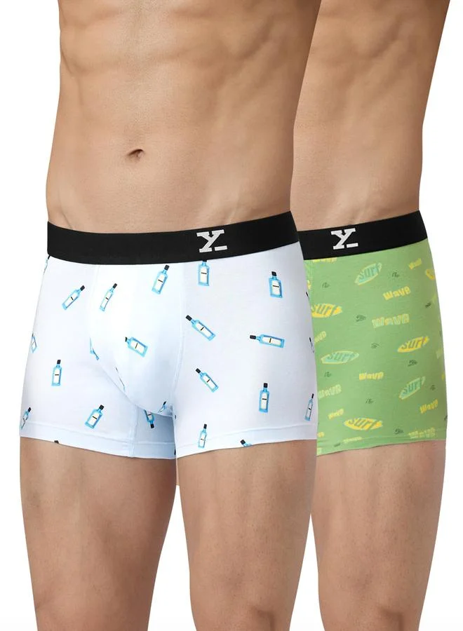 اكس واي اكس اكس حزمة من 2 - سراويل داخلية قطنية مطبوعة بتصميم