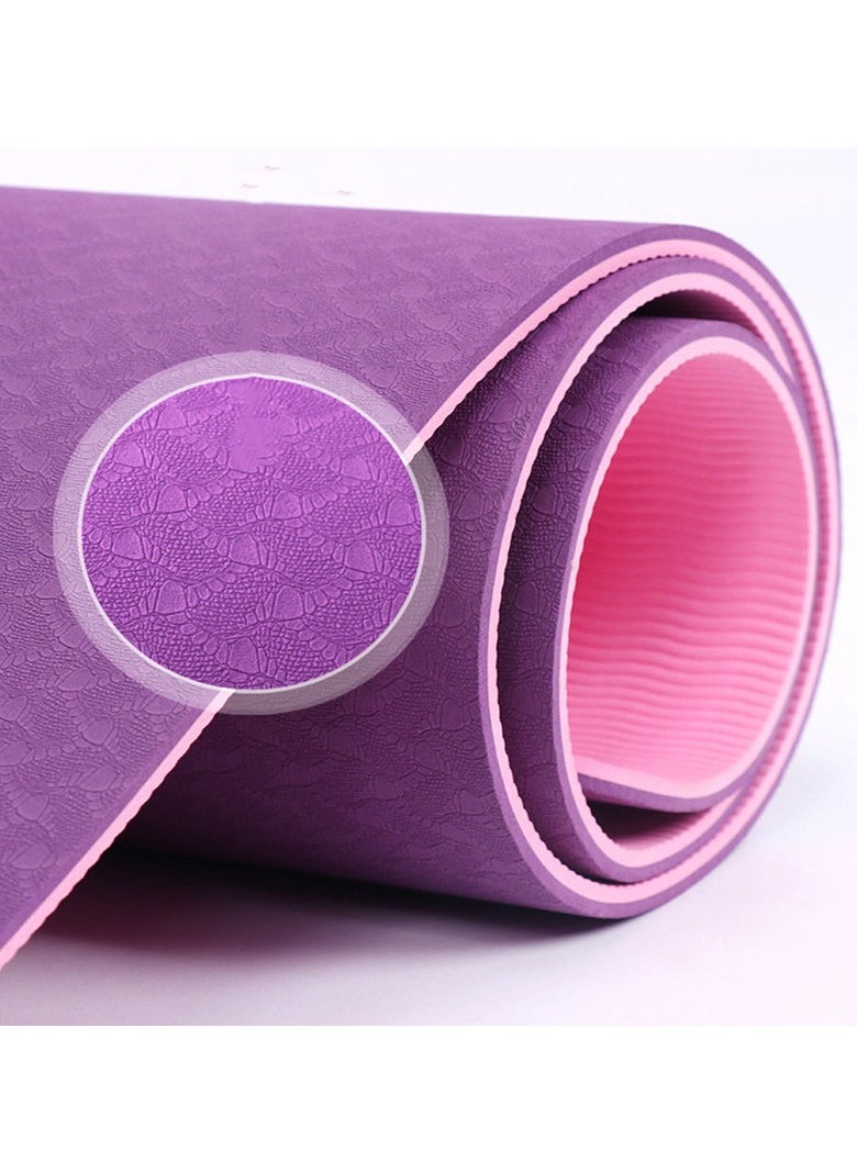 Generic 6mmYoga Mat Eco Friendly Non Slip Double Colour Thick Fitness Exercise Mat  - Image 1