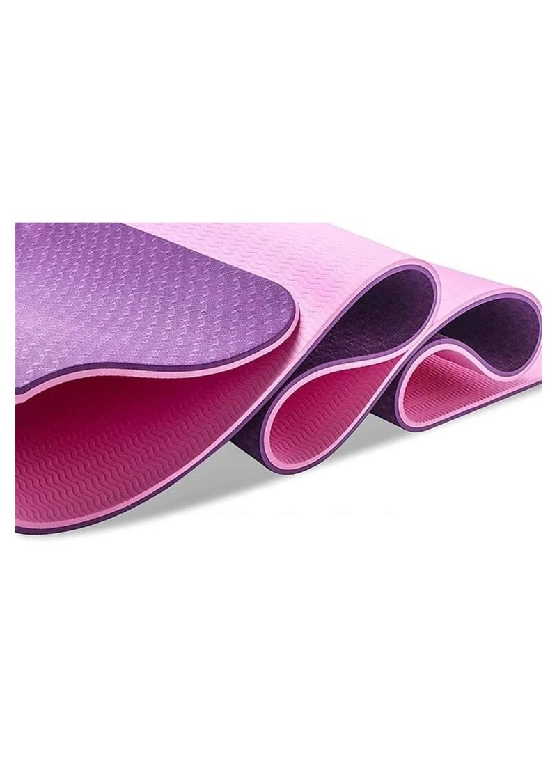 Generic 6mmYoga Mat Eco Friendly Non Slip Double Colour Thick Fitness Exercise Mat  - Image 3