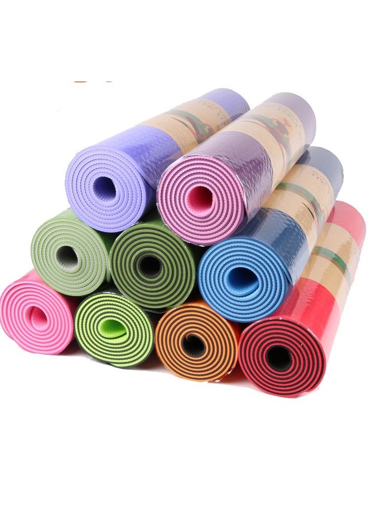 Generic 6mmYoga Mat Eco Friendly Non Slip Double Colour Thick Fitness Exercise Mat  - Image 5
