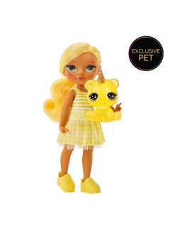 RAINBOW HIGH Littles - Daisy Madison, Yellow 5.5" Posable Small Doll With Purse, Magical Pet Bear, Girls Toy Gift, Kids Ages 4-12 Years  - Image 4