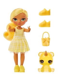 RAINBOW HIGH Littles - Daisy Madison, Yellow 5.5" Posable Small Doll With Purse, Magical Pet Bear, Girls Toy Gift, Kids Ages 4-12 Years  - Image 2
