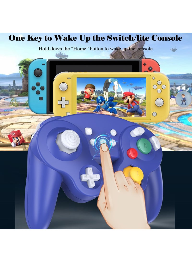 Exlene Wireless Gamecube Controller Switch for Nintendo Switch/Lite/PC/Android/iOS/Steam, Support Wake Up, Motion, Adjustable Rumble, Turbo u0026 Auto Turbo - Image 2