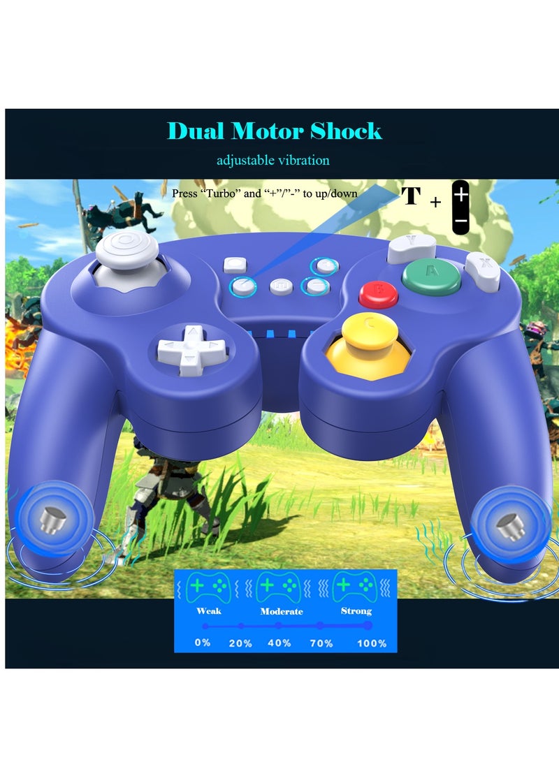Exlene Wireless Gamecube Controller Switch for Nintendo Switch/Lite/PC/Android/iOS/Steam, Support Wake Up, Motion, Adjustable Rumble, Turbo u0026 Auto Turbo - Image 5