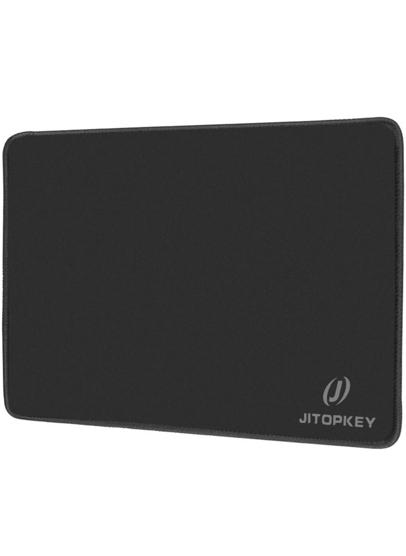 JITOPKEY - Mouse Pad with Stitched Edge, Size 260X210X2MM Premium and Portable Textured Mouse Mat, Non-Slip Rubber Base Mousepad for Laptop, Computer & PC - Image 1