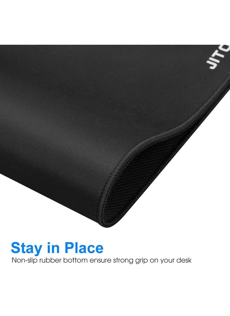 JITOPKEY - Mouse Pad with Stitched Edge, Size 260X210X2MM Premium and Portable Textured Mouse Mat, Non-Slip Rubber Base Mousepad for Laptop, Computer & PC - Image 1