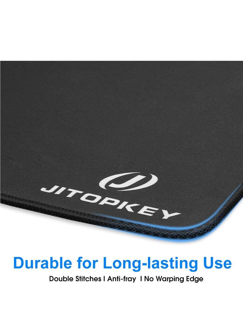 JITOPKEY - Mouse Pad with Stitched Edge, Size 260X210X2MM Premium and Portable Textured Mouse Mat, Non-Slip Rubber Base Mousepad for Laptop, Computer & PC - Image 1