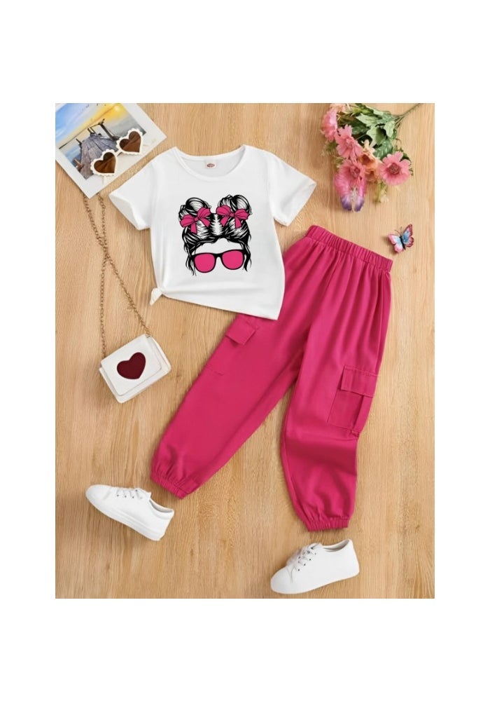 Viel Innate Stylish T-Shirt and Track Pant Combo for Girls - Image 4