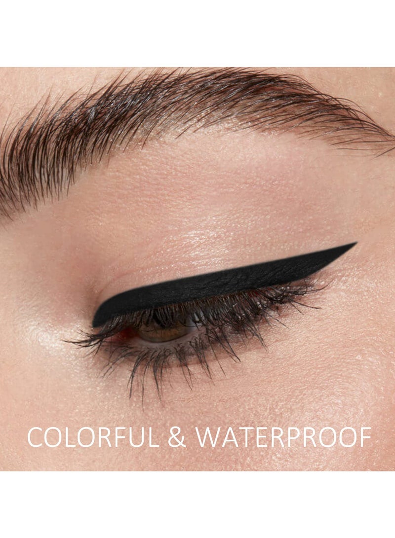 SYOSI Matte Liquid Eyeliner Pen, Waterproof Colorful Eye Makeup Liner with Ultra Fine Felt Tip, Long Lasting, Quick Drying, Smooth Gliding Ink Liner, Black  - Image 3