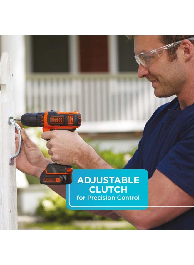 BLACK+DECKER 12V MAX Cordless Drill/Driver, Battery and Charger Included (BDCDD12C) - Image 3