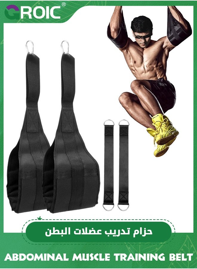 GROIC - AB Straps for Pull Up Bar Hanging, Straps Exerciser Ab Slings Strap for Pull Up Straps Bar Abdominal Muscle Building Rip Resistant Padded Arm Support Sling for Ab Workout Knee Leg Raises Hanging Leg R - Image 1