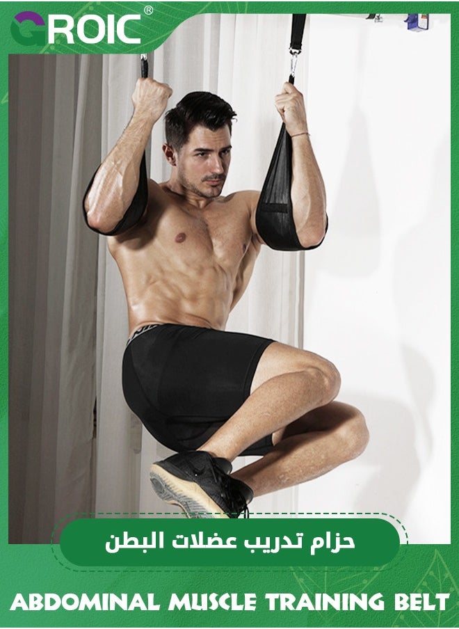 GROIC - AB Straps for Pull Up Bar Hanging, Straps Exerciser Ab Slings Strap for Pull Up Straps Bar Abdominal Muscle Building Rip Resistant Padded Arm Support Sling for Ab Workout Knee Leg Raises Hanging Leg R - Image 1