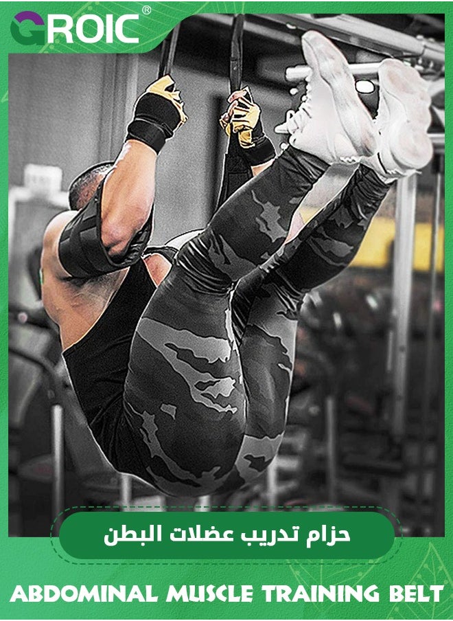 GROIC - AB Straps for Pull Up Bar Hanging, Straps Exerciser Ab Slings Strap for Pull Up Straps Bar Abdominal Muscle Building Rip Resistant Padded Arm Support Sling for Ab Workout Knee Leg Raises Hanging Leg R - Image 1