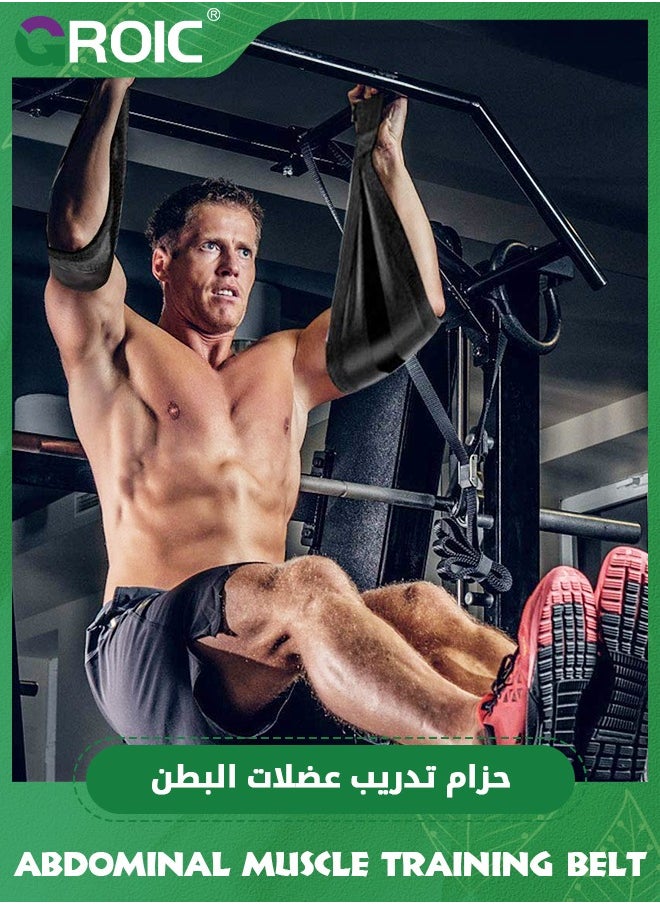 GROIC - AB Straps for Pull Up Bar Hanging, Straps Exerciser Ab Slings Strap for Pull Up Straps Bar Abdominal Muscle Building Rip Resistant Padded Arm Support Sling for Ab Workout Knee Leg Raises Hanging Leg R - Image 1
