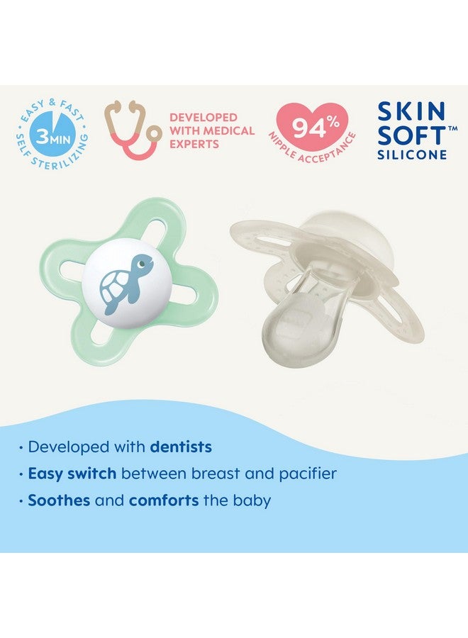 مام لهايات مام الأصلية غير اللامعة للأطفال، من عمر 0 إلى 3 أشهر، حلمة سيليكون خالية من مادة BPA، سهلة التنظيف، مثالية للأطفال حديثي الولادة، تم تطويرها بالتعاون مع خبراء طبيين، 4 لهايات - Image 1