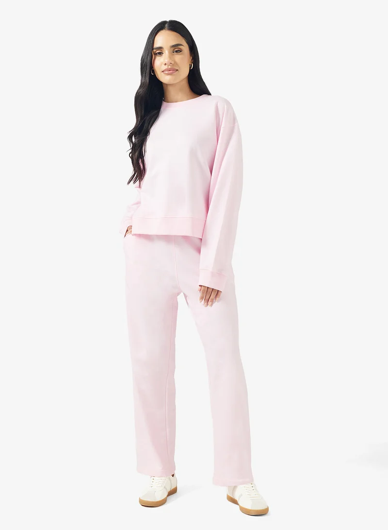 Ginger Basics Crew Neck Sweatshirt & Sweatpant Set