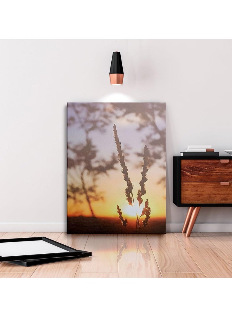 RATSAW Set Of 3 Framed Canvas Wall Arts Stretched Over Wooden Frame Paintings 30x40 cm Framed Canvas Print Wall Art Set Lake Landscape Nature Abstract Illustrations Fine Art Decorative Nordic Rustic for Home Living Room Office Decor - Image 2