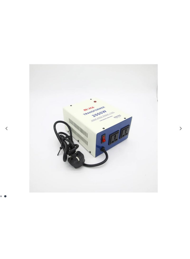NTECH (MOHA-2000W) 220V To 110V Step Down Power Converter Voltage Universal 3 Pin UK/EU Plug Transformer, - Image 3