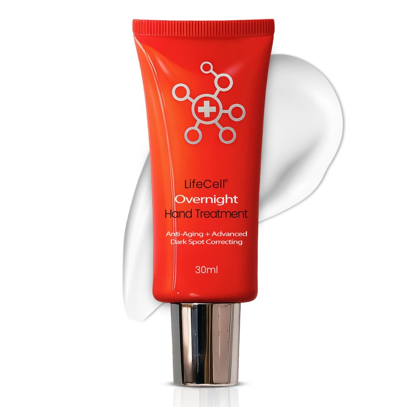 LifeCell Retinol + Vitamin C Overnight Hand Treatment â€“ Anti-Aging Hand Cream for Dark Spots, Dryness & Fine Lines â€“ Moisturizing Night Formula with Argan Oil â€“ Unscented, Non-Greasy â€“ 1oz - Image 1
